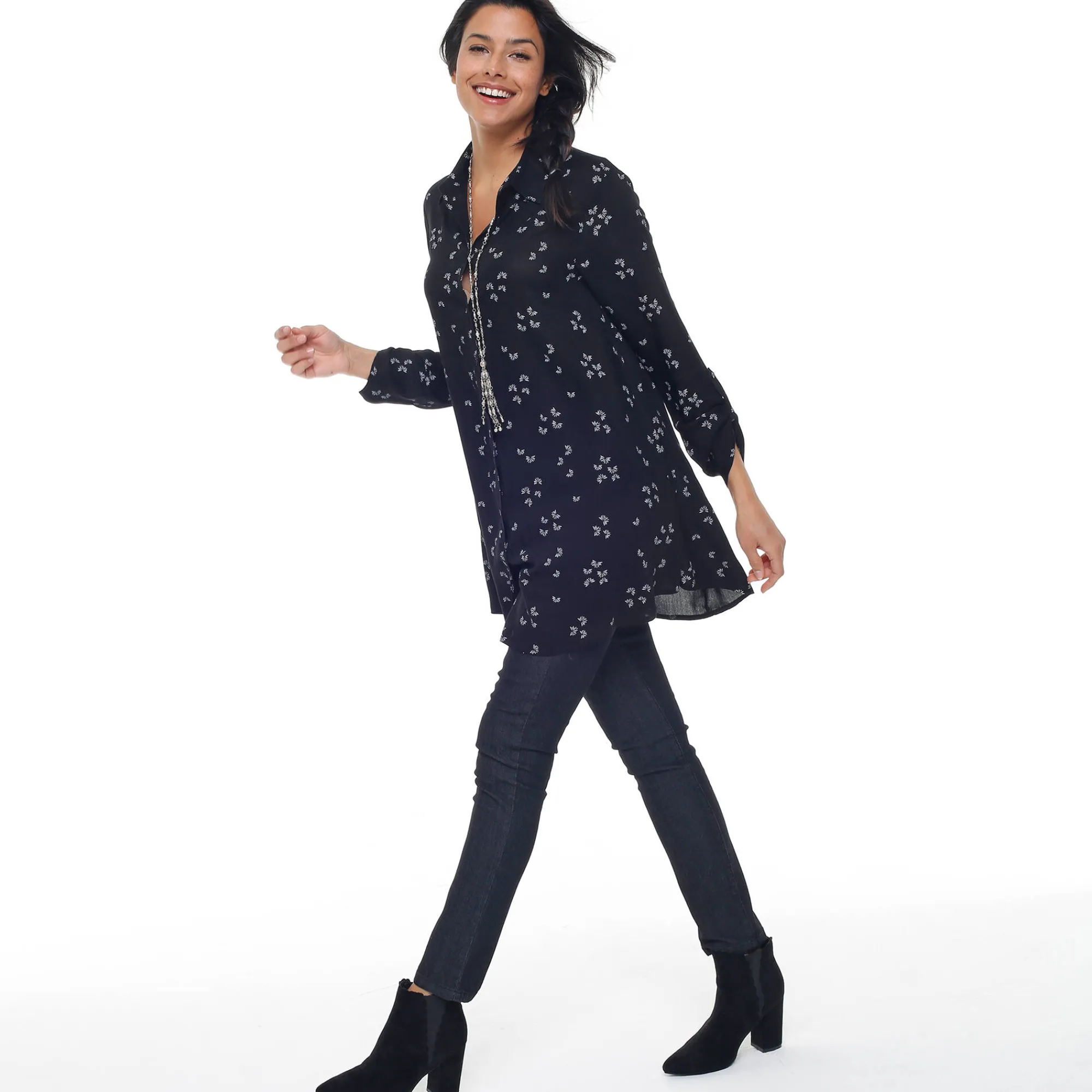 Jeans|Broek<Blancheporte Jegging in denim met elastische taille - kleine lengte black