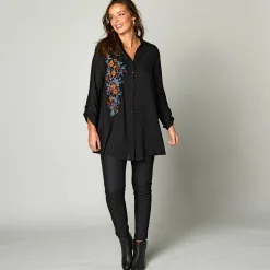 Jeans<Blancheporte Jegging in denim met elastische taille, grote lengte black