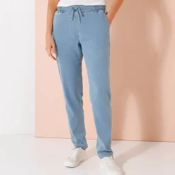 Legging|Jeans<Blancheporte Jogger in tricot met jeansaspect, elastische tailleband bleached