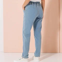 Legging|Jeans<Blancheporte Jogger in tricot met jeansaspect, elastische tailleband bleached
