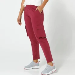 Broek<Blancheporte Joggingbroek in battlestijl pruim