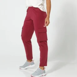 Broek<Blancheporte Joggingbroek in battlestijl pruim