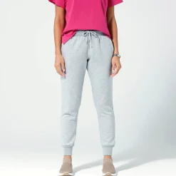 Broek<Blancheporte Joggingbroek in geruwd molton chiné grijs