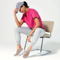 Broek<Blancheporte Joggingbroek in geruwd molton chiné grijs