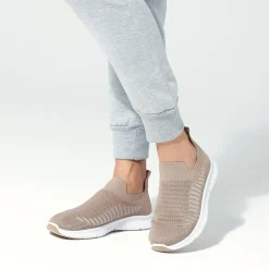 Broek<Blancheporte Joggingbroek in geruwd molton chiné grijs