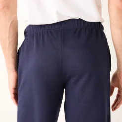Broek<Blancheporte Joggingbroek in molton met elastische pijponderkanten marine