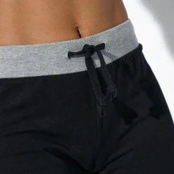 Broek<Blancheporte Joggingbroek in tricot zwart / chiné grijs