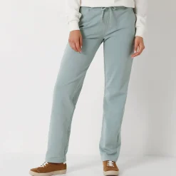 Broek<Blancheporte Joggpant in molton met elastische taille grijsgroen