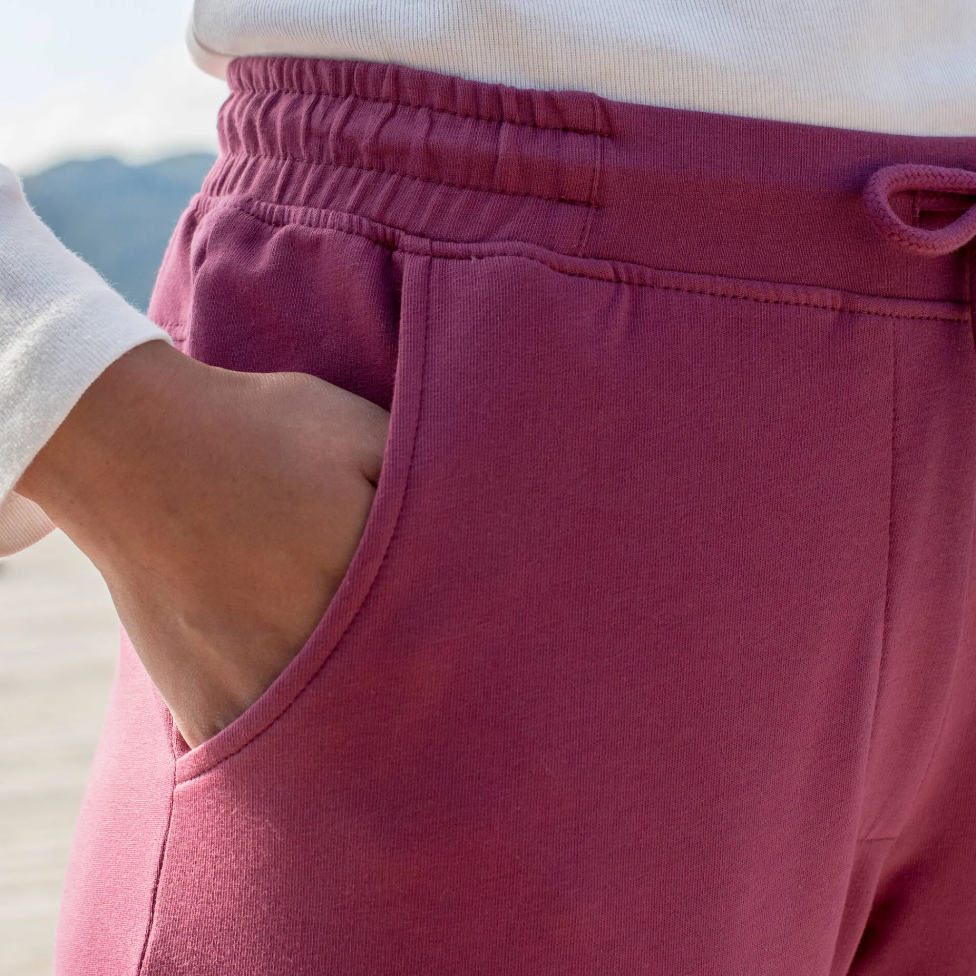 Broek<Blancheporte Joggpant in molton met elastische taille violine