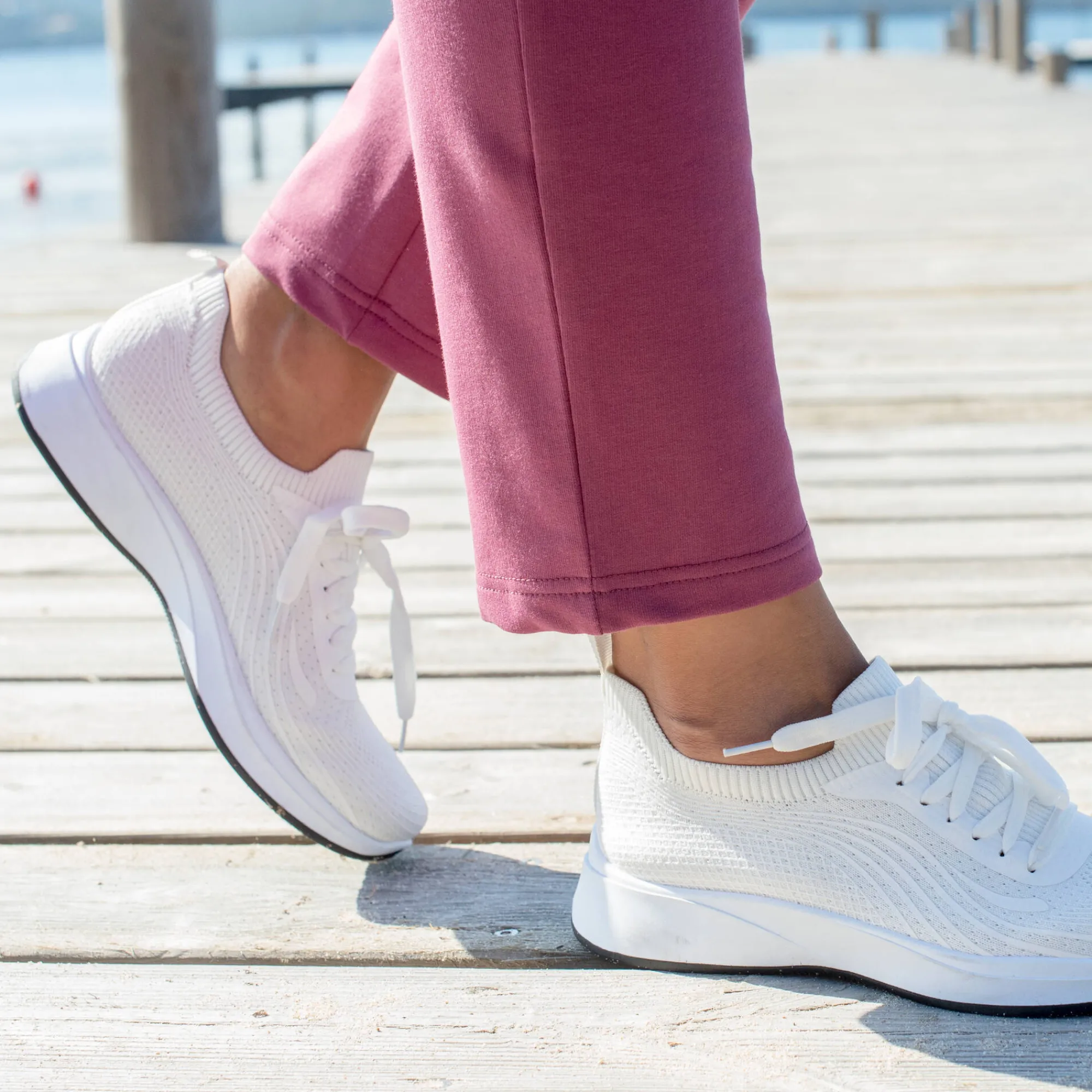 Broek<Blancheporte Joggpant in molton met elastische taille violine