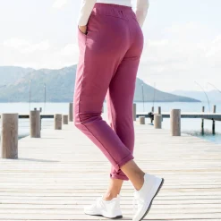 Broek<Blancheporte Joggpant in molton met elastische taille violine