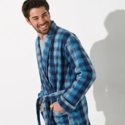Pyjama En Kamerjas<Blancheporte Kamerjas Courtelle® blauw geruit