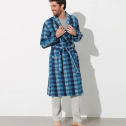 Pyjama En Kamerjas<Blancheporte Kamerjas Courtelle® blauw geruit
