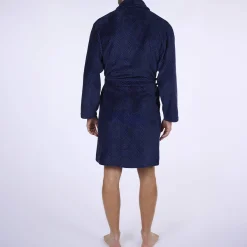 Pyjama En Kamerjas<Dodo Kamerjas in fleecetricot met print en pluchen touch blauw