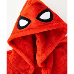 Badjas|Handdoek En Badlaken Kids<Spiderman Kamerjas voor kinderen, ® met kap - fleece rood