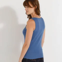 Thermisch Ondergoed<Blancheporte Kanten tanktop blauw