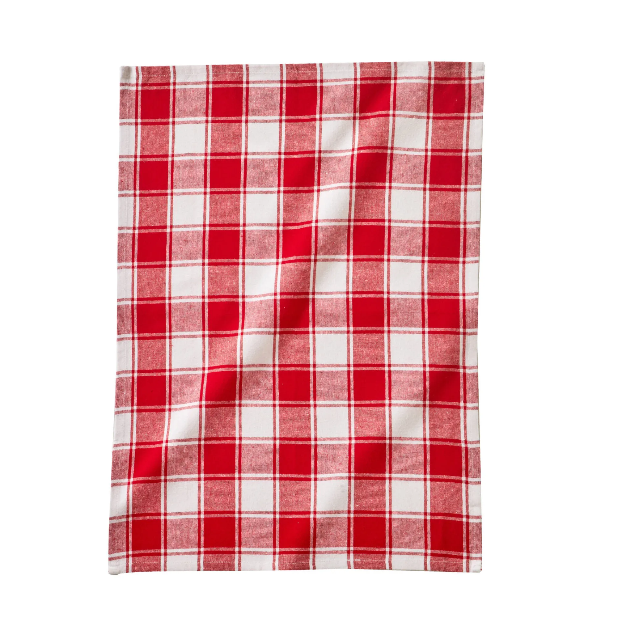 Droogdoek En Handdoek<Blancheporte Katoenen droogdoek met ingeweven ruiten - set van 3 rood
