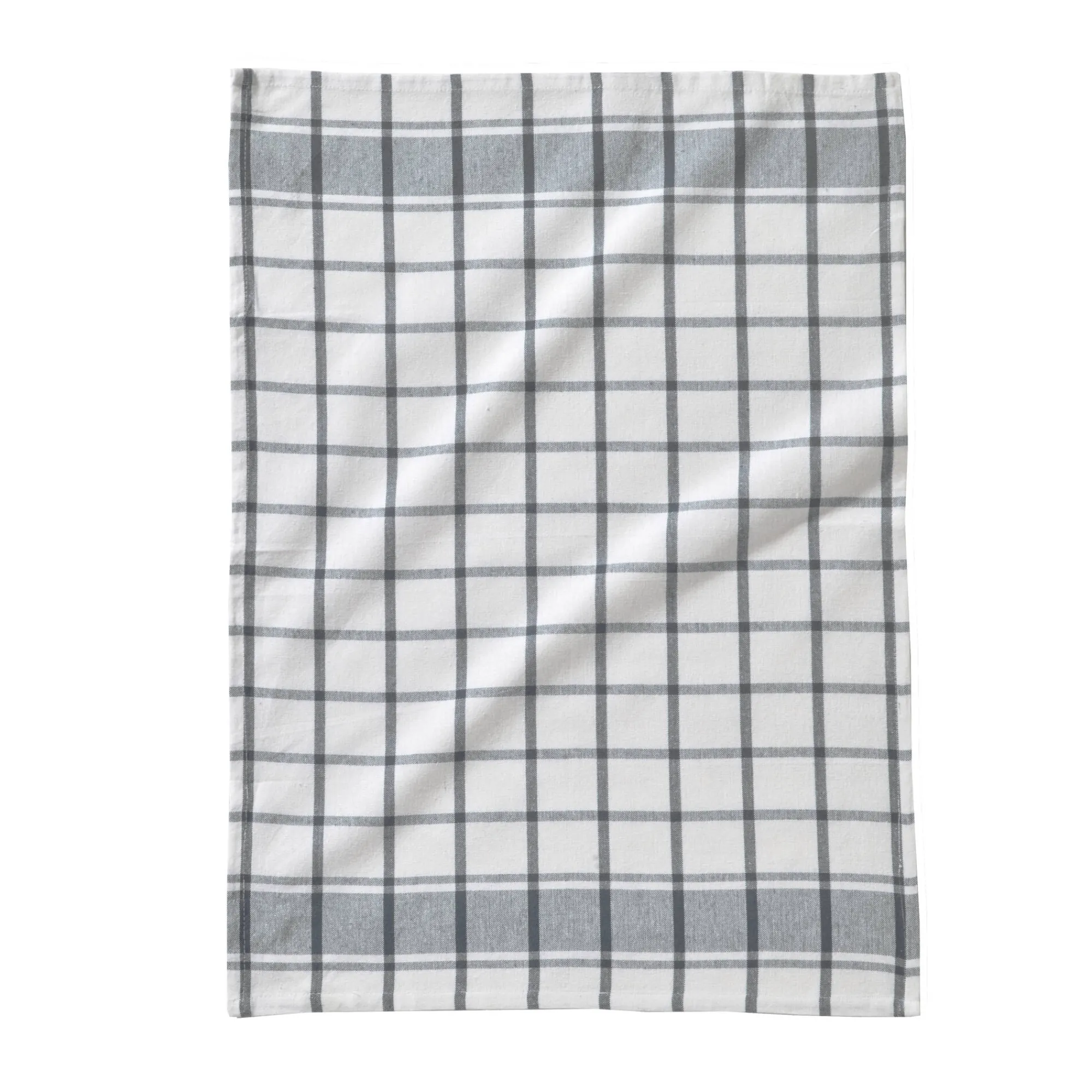 Droogdoek En Handdoek<Blancheporte Katoenen droogdoek met ingeweven ruiten - set van 3 grijs