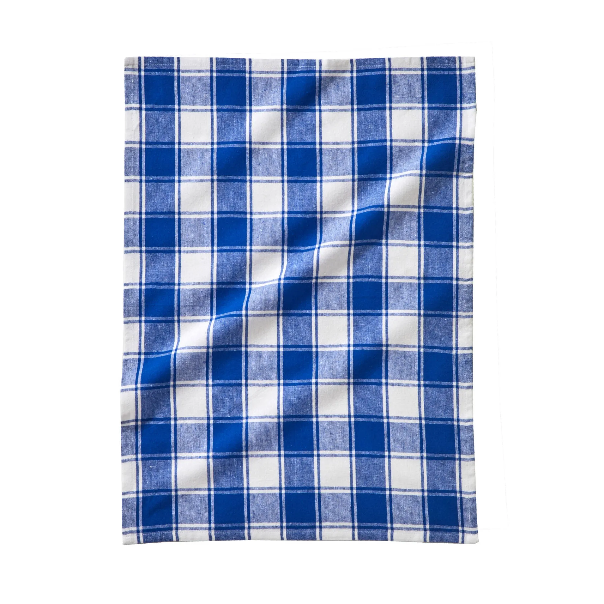 Droogdoek En Handdoek<Blancheporte Katoenen droogdoek met ingeweven ruiten - set van 3 blauw