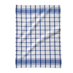Droogdoek En Handdoek<Blancheporte Katoenen droogdoek met ingeweven ruiten - set van 3 blauw