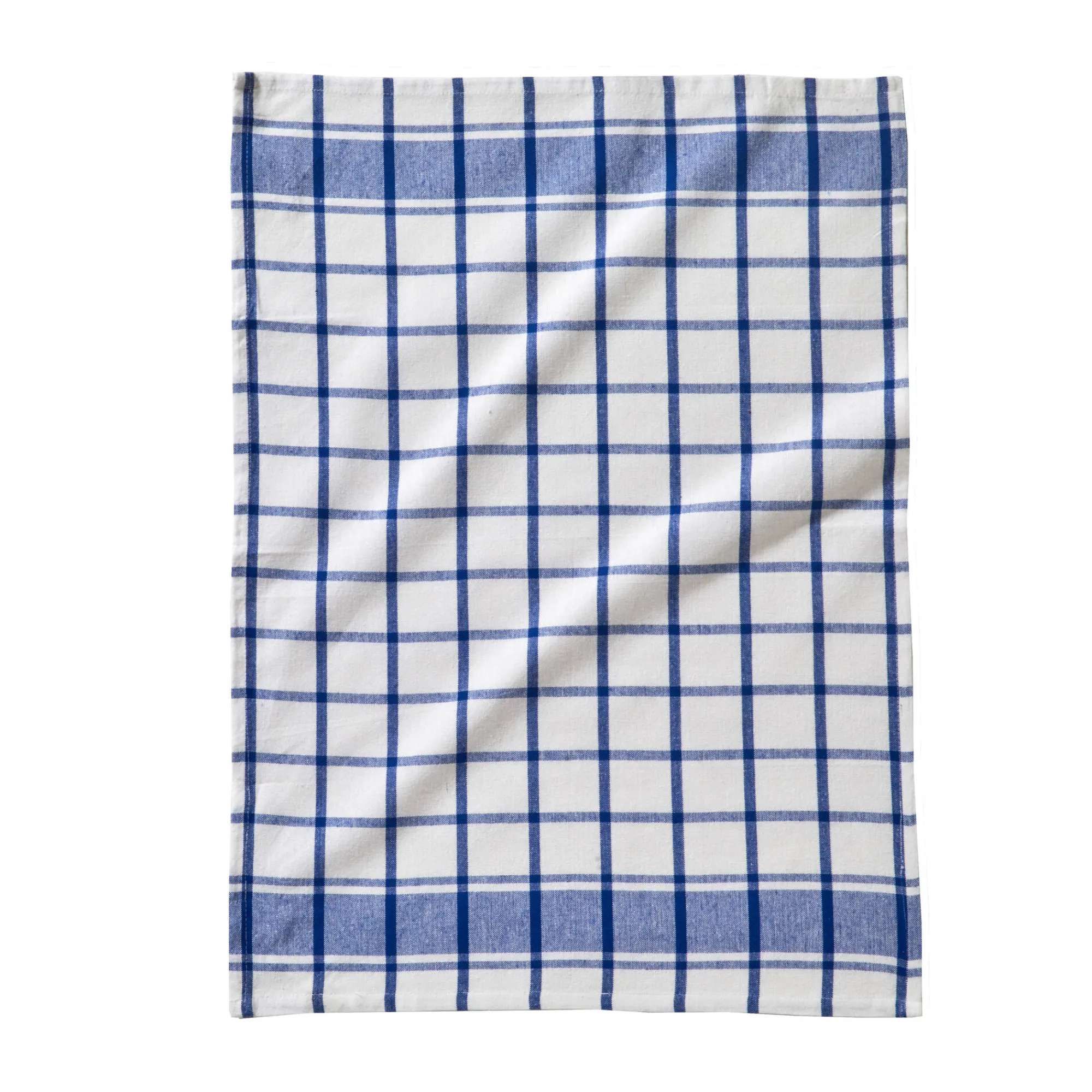 Droogdoek En Handdoek<Blancheporte Katoenen droogdoek met ingeweven ruiten - set van 3 blauw