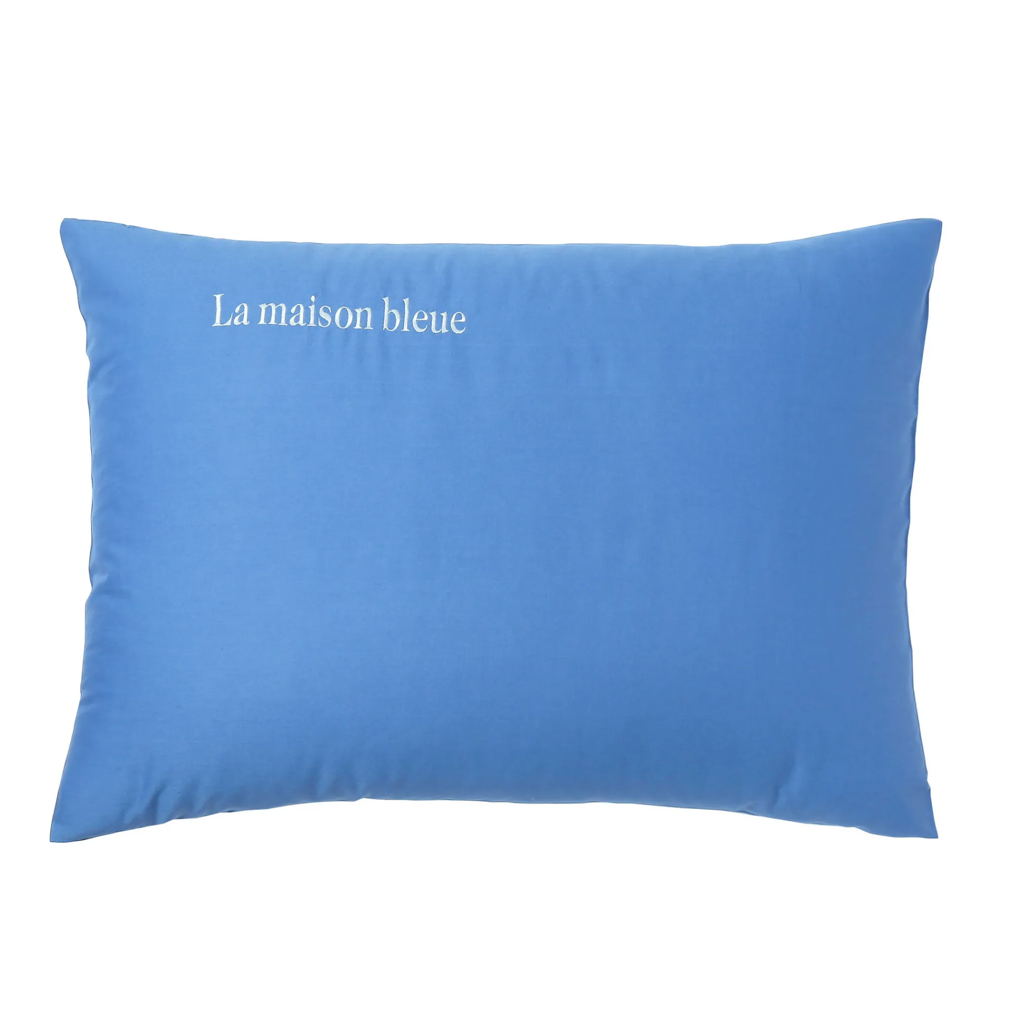 Effen Bedlinnen|Kussensloop<Colombine Katoenen kussensloop, personaliseerbaar oceaanblauw