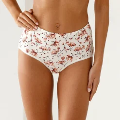 Slip En Shorty<Blancheporte Katoenen maxislip in effen en bloemenprint - set van 7 bordeaux / marine
