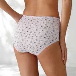 Slip En Shorty<Blancheporte Katoenen maxislip in effen pruim met paardenbloemprint - set van 7 pruim / parma