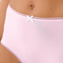 Slip En Shorty<Blancheporte Katoenen maxislip met geassorteerde bloemenmotieven - Set van 4 pruim / roze