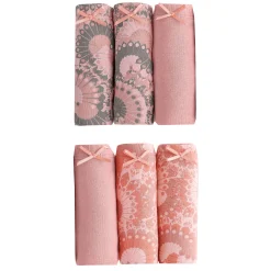 Slip En Shorty<Blancheporte Katoenen maxislip met Indiase motieven - Set van 6 abrikoos