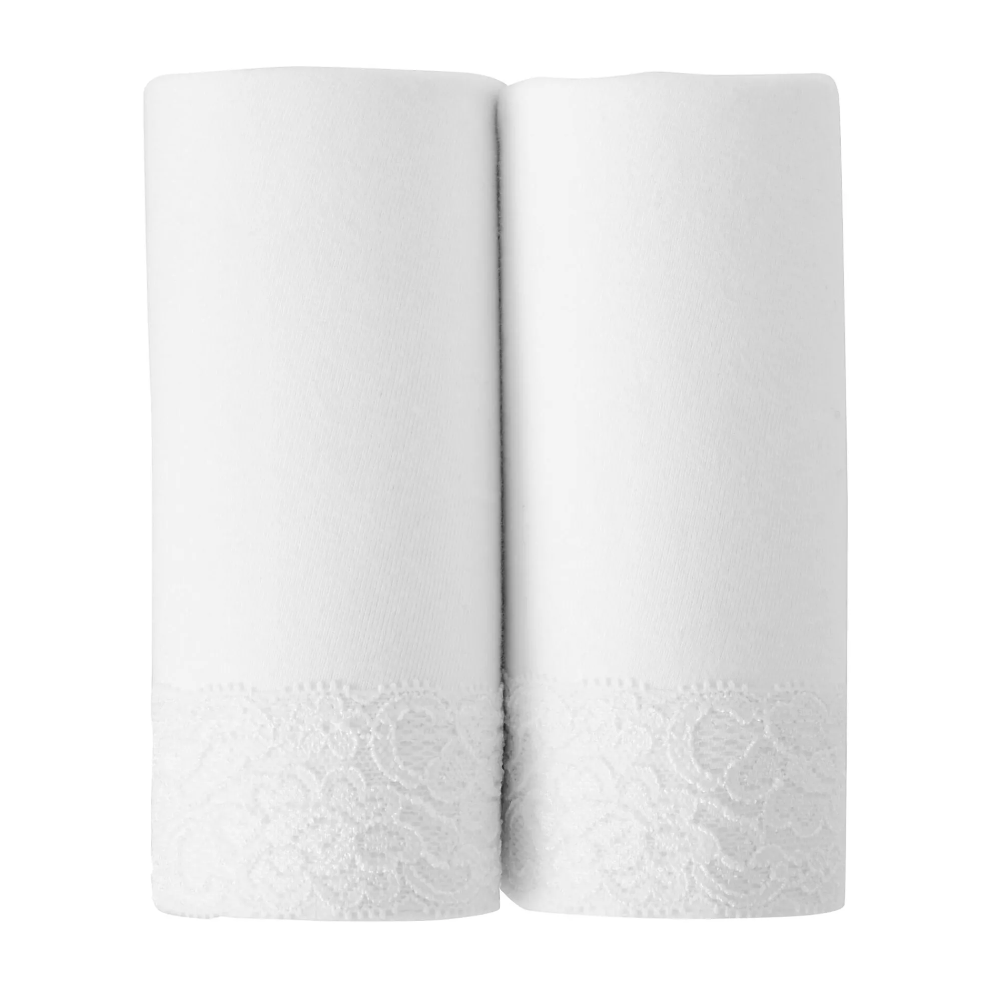 Slip En Shorty<Blancheporte Katoenen shorty met kant - set van 2 wit