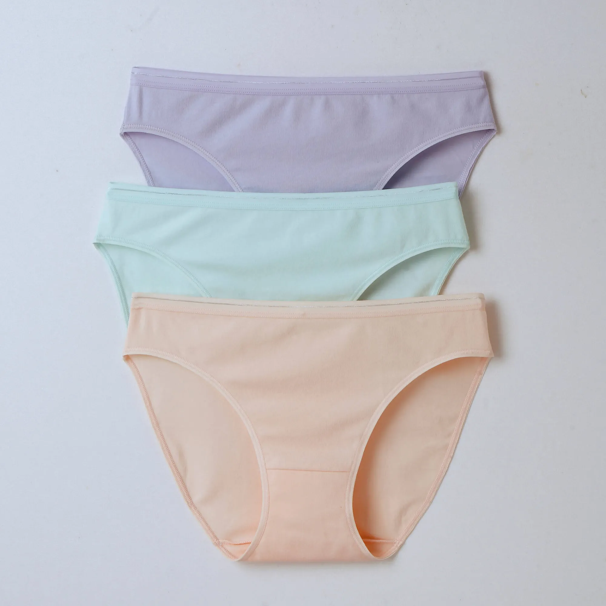 Slip En Shorty<Dim Katoenen slip in &Ines - set van 3 pastel