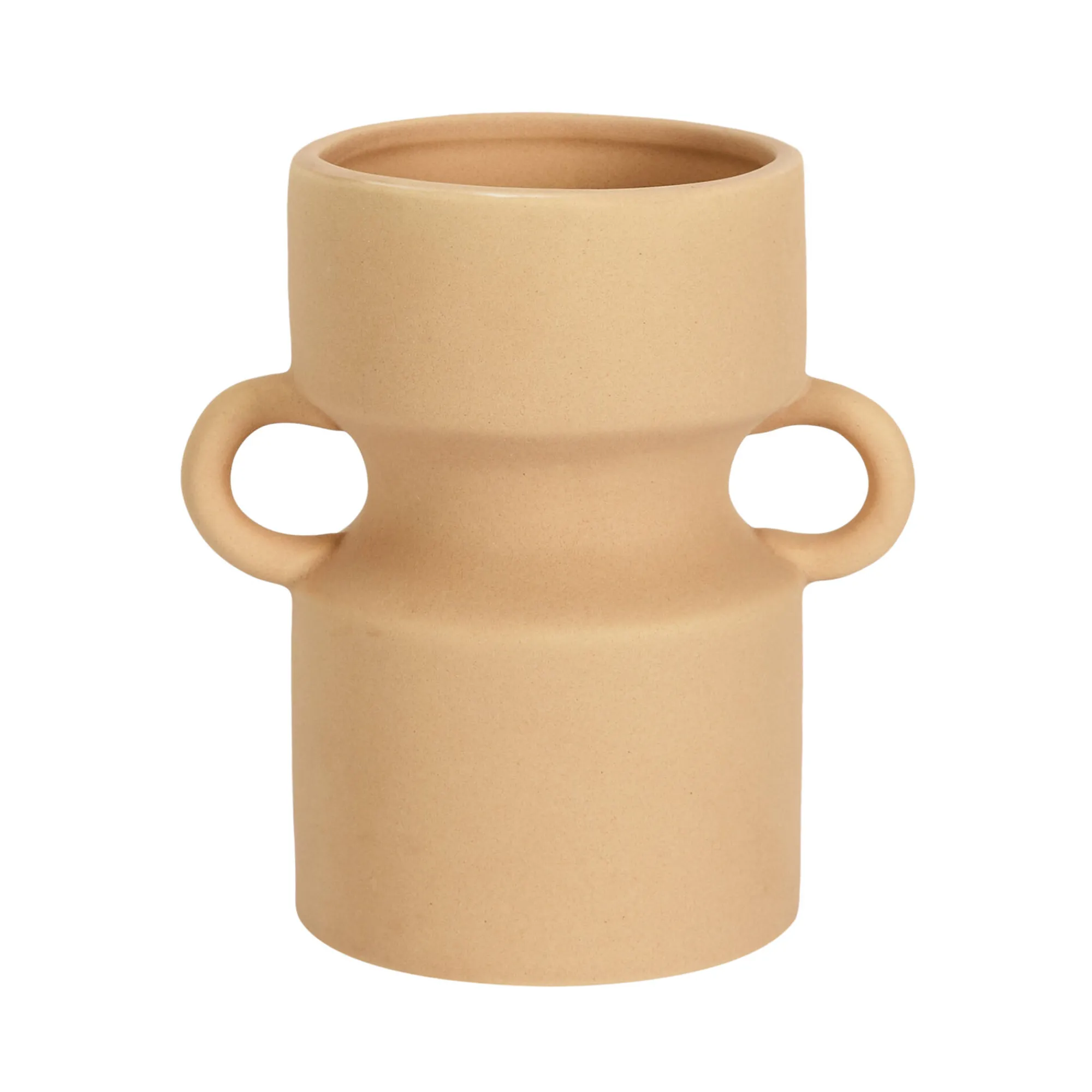 Decoratieartikel<Blancheporte Keramische vaas met 2 oren, hoogte 15,5 cm aarde