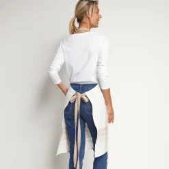 Schorten<Blancheporte Keukenschort in voorschootmodel, grote ruitenmotief beige