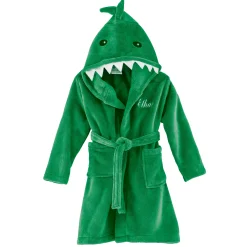 Badjas|Handdoek En Badlaken Kids<Blancheporte Kinderbadjas met capuchon, personaliseerbaar, dinosaurus, microvezel. groen