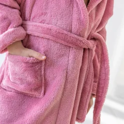 Badjas|Handdoek En Badlaken Kids<Blancheporte Kinderbadjas met kap en eenhoornmotief in microvezel, personaliseerbaar roze