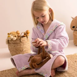 Badjas|Handdoek En Badlaken Kids<Colombine des petits Kinderbadjas met kap in katoenen badstof - 340 g/m² parma