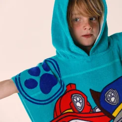 Badjas|Handdoek En Badlaken Kids<Patpatrouille Kinderbadponcho Paw Patrol®, katoenen badstof en velours - 320g/m2 smaragd