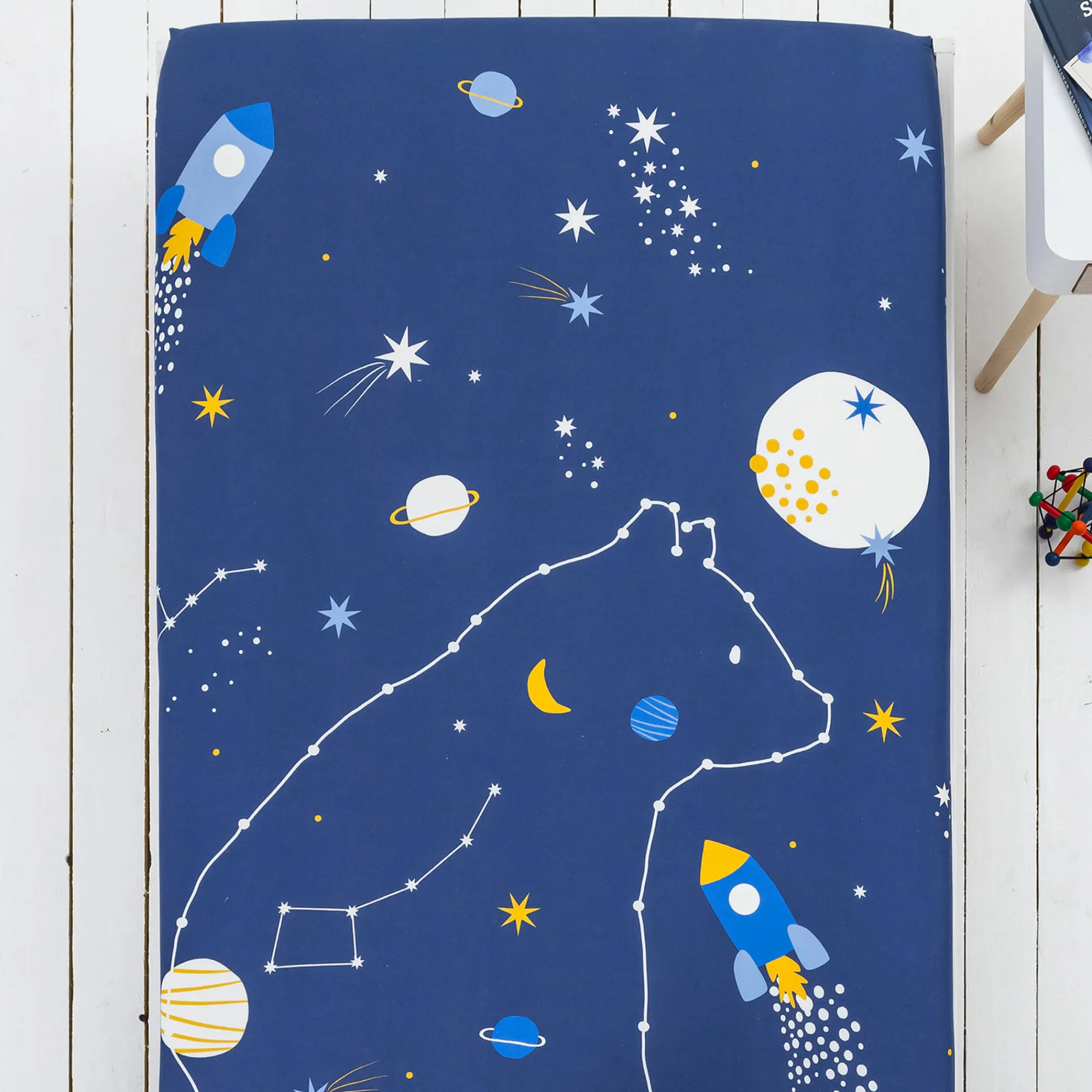 Bedlinnenset Kids|Bedlinnenset Kids<Colombine des petits Kinderbedlinnen Melkwegprint - Katoen marine