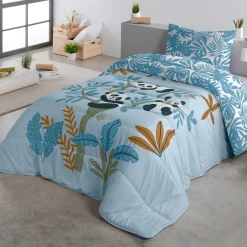 Kids Dekbed|Dekbed<Blancheporte Kinderdekbed in microvezel met panda's 200 g/m² blauw