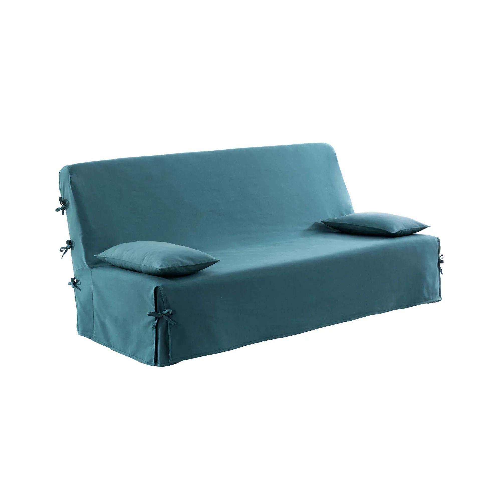 Zitbankhoes<Colombine Klikklakhoes in zeildoekstof blauw