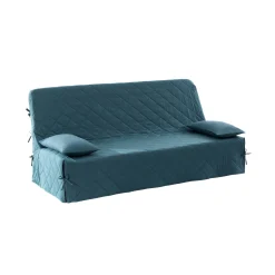 Zitbankhoes<Colombine Klik-klakhoes in zeildoekstof blauw