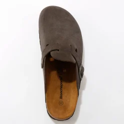 Schoenen|Schoenen Heren<Blancheporte Klompen in splitleer, LWG-certificering grijs