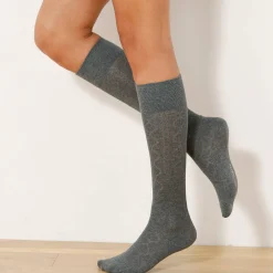 Panty’s, Kniekousen En Sokken<Blancheporte Kniekousen in effen kabeltricot - set van 2 paar beige + antraciet
