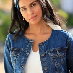 Jas En Mantel<Blancheporte Kort jasje in jeans stone