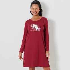 Nachthemd<Blancheporte Kort nachthemd met koalaprint kersenrood