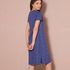 Nachthemd<Blancheporte Kort nachthemd met luipaardprint marine