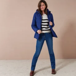 Parka En Donsjas<Colors&Co Korte gewatteerde jas met ceintuur inktblauw