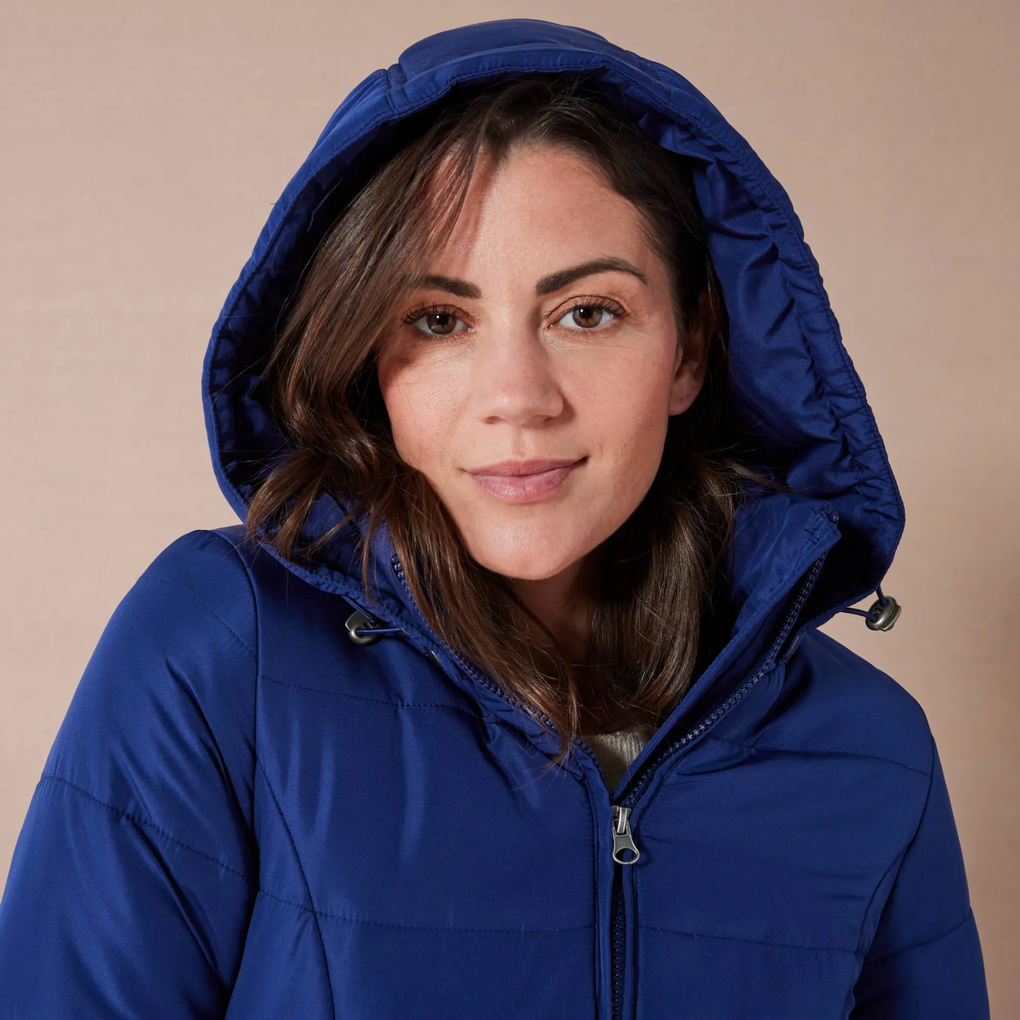 Parka En Donsjas<Colors&Co Korte gewatteerde jas met ceintuur inktblauw