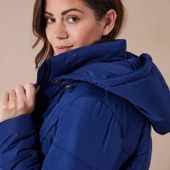 Parka En Donsjas<Colors&Co Korte gewatteerde jas met ceintuur inktblauw